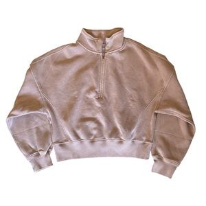 NWT Abercrombie & Fitch Essential Sunday Half-Zip Beige Size S